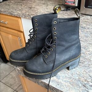 Dr. Martens Black Leather Women's Boots